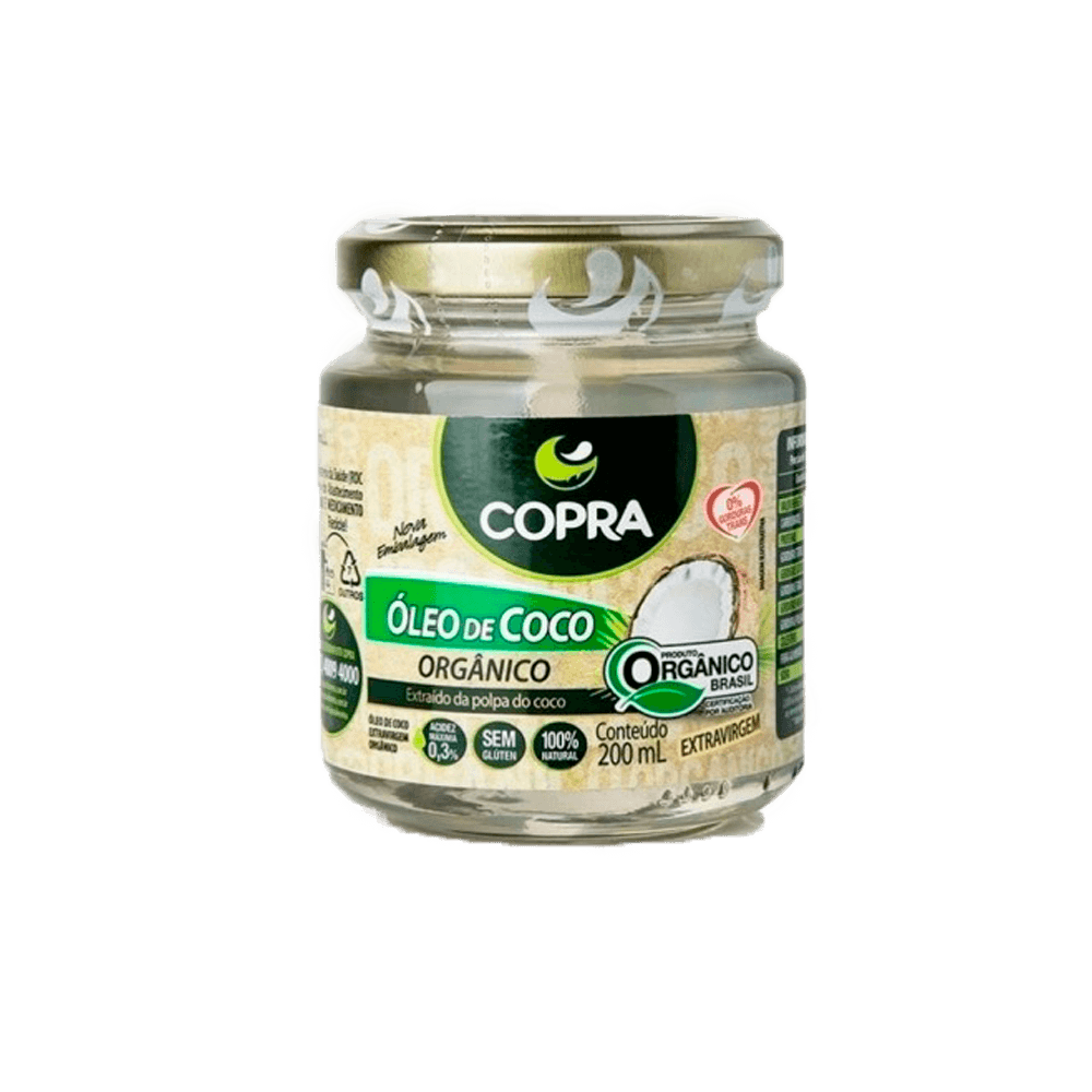 Óleo de Coco Extra Virgem Orgânico 200ml Copra