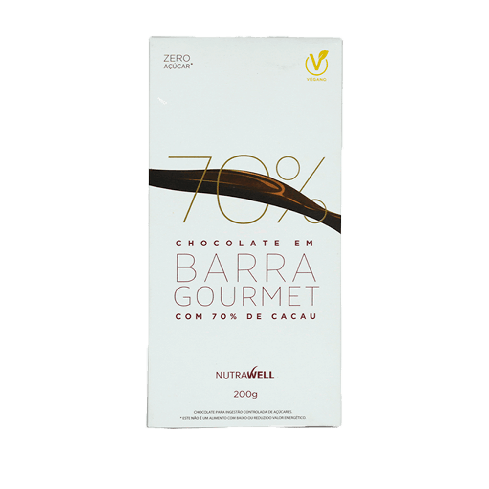 Barra Gourmet 70% Cacau 200g Nutrawell