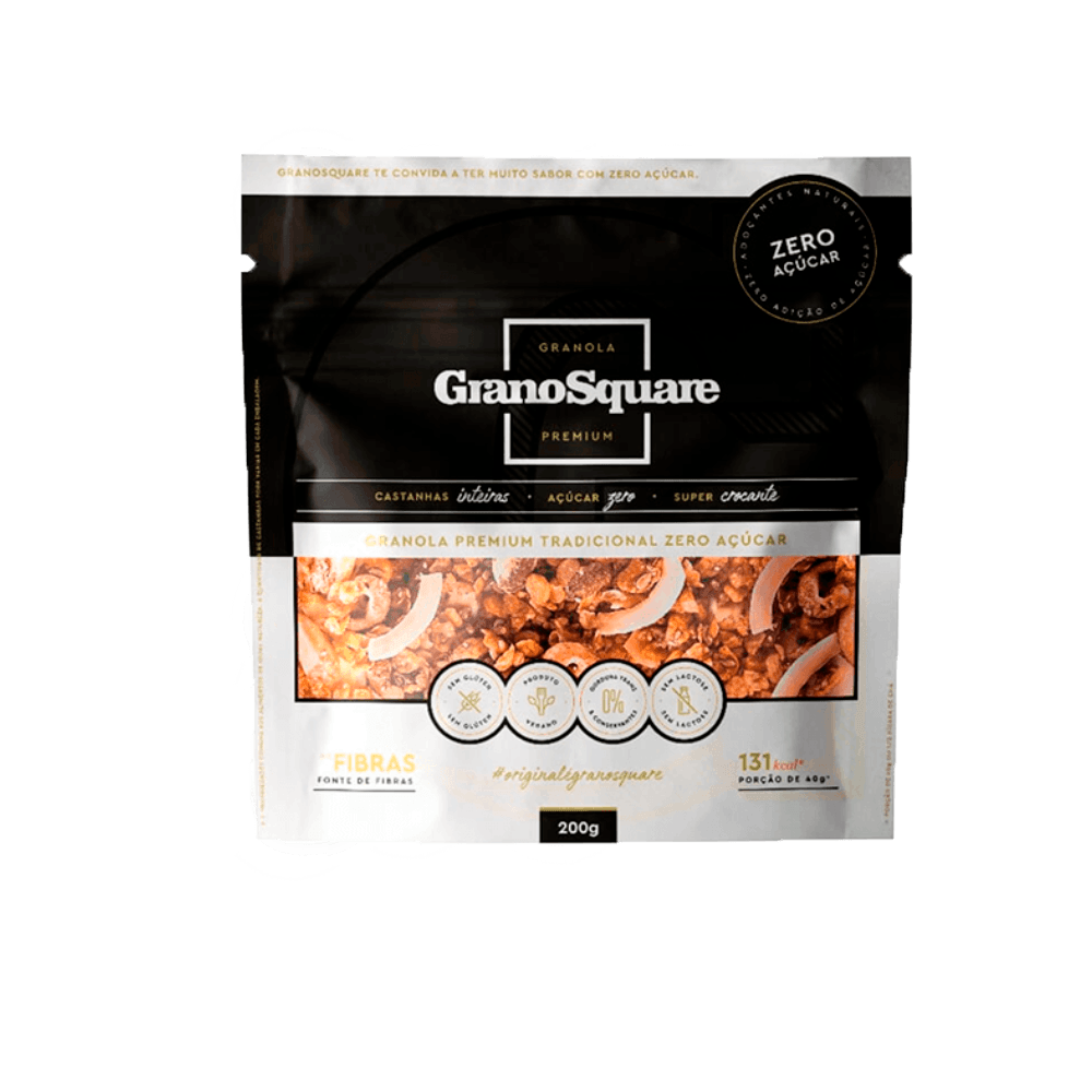 Granola Gourmet Sem Açúcar 200g Grano Square