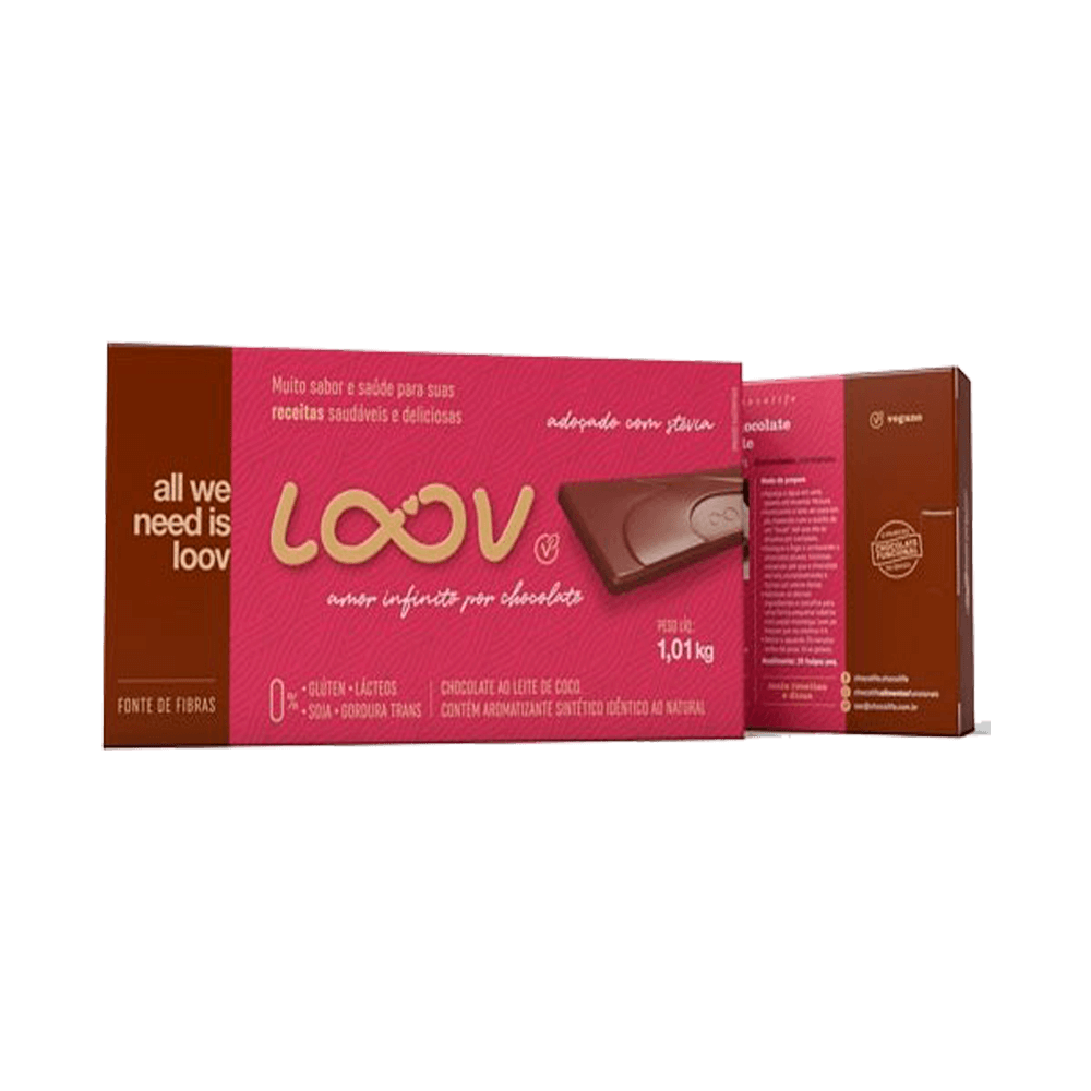 Chocolate Loov ao Leite de Coco 1,01kg Chocolife