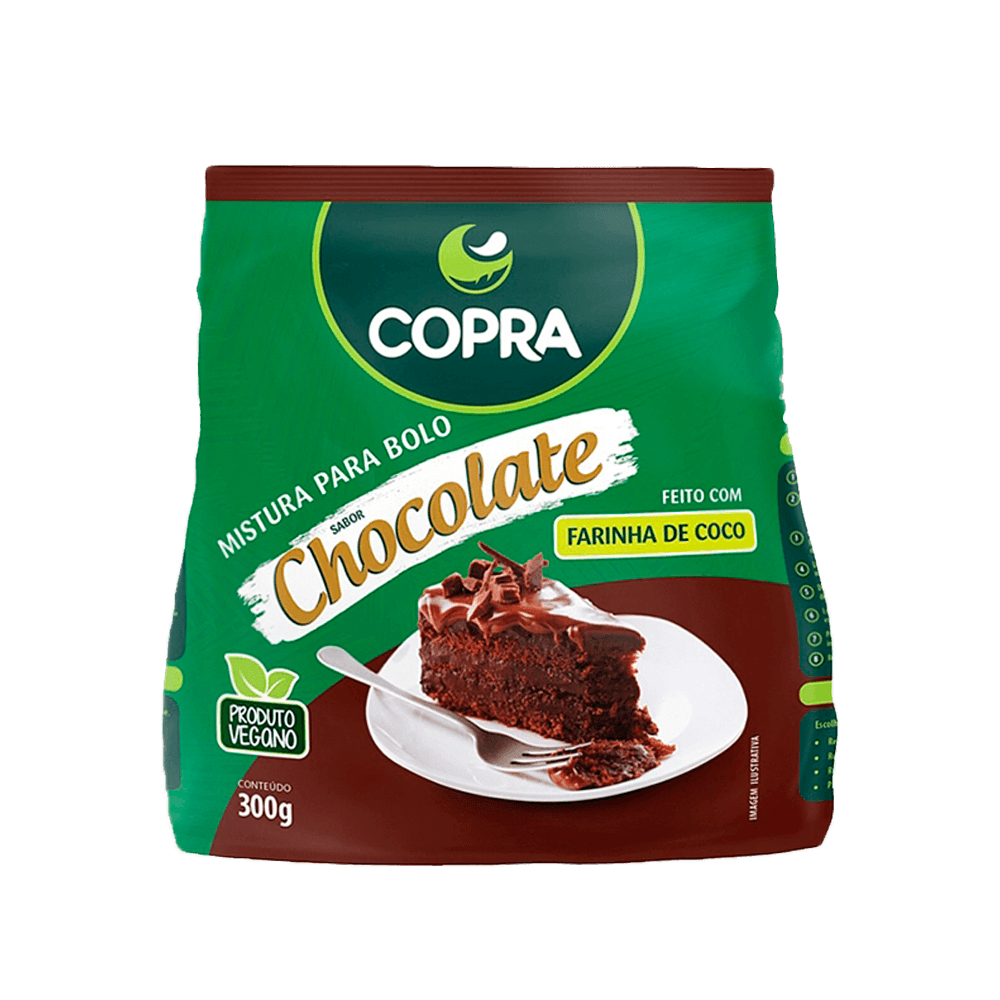 Mistura para Bolo Vegana Sabor Chocolate 300g Copra