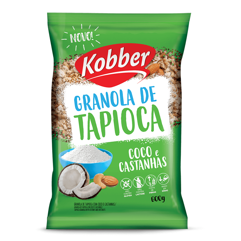 Granola de Tapioca com Coco e Castanhas 600g Kobber