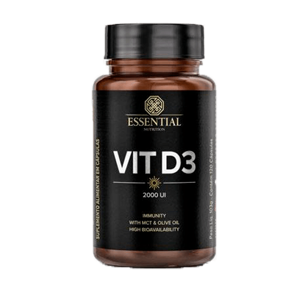 Vitamina D3 120 Cápsulas Essential Nutrition