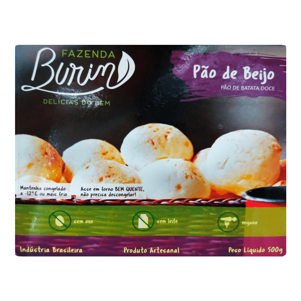 Pão de Queijo Vegano 500g Fazenda Burin