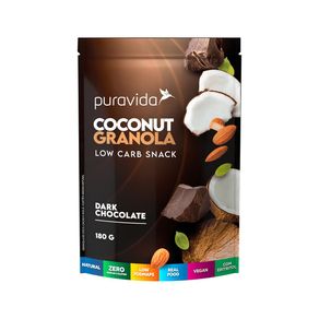 Coconut-Granola-Low-Carb-Snack-Dark-Chocolate-180g-PuraVida