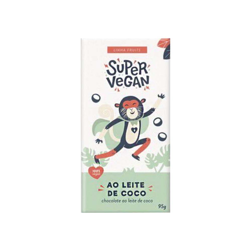 Barra de Chocolate ao Leite de Coco 95g Super Vegan