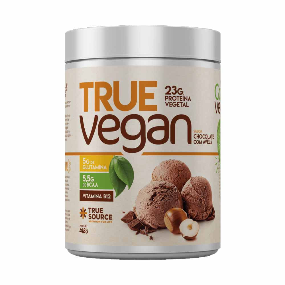 Proteína Vegana True Vegan Chocolate com Avelã 418g True Source