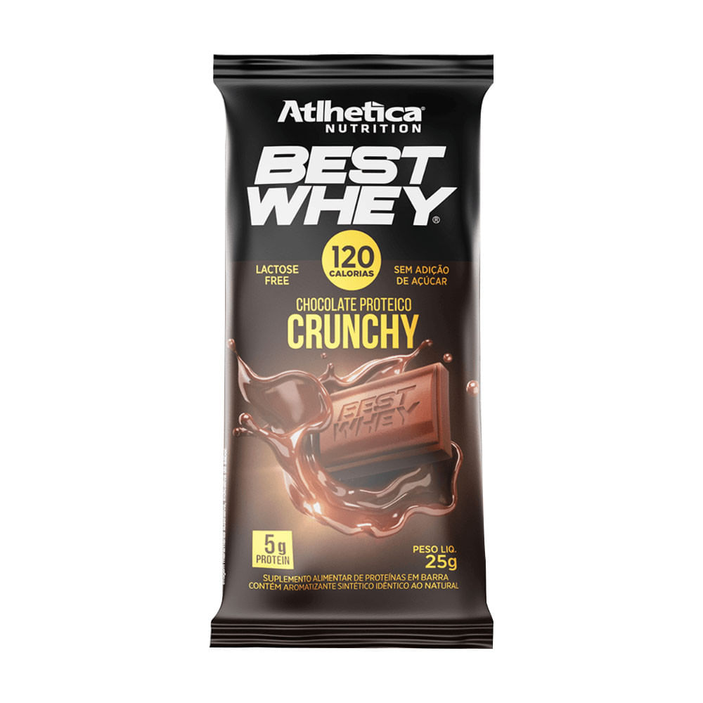 Best Whey Chocolate Proteico Chocolate ao Leite Crunchy 25g Atlhetica Nutrition
