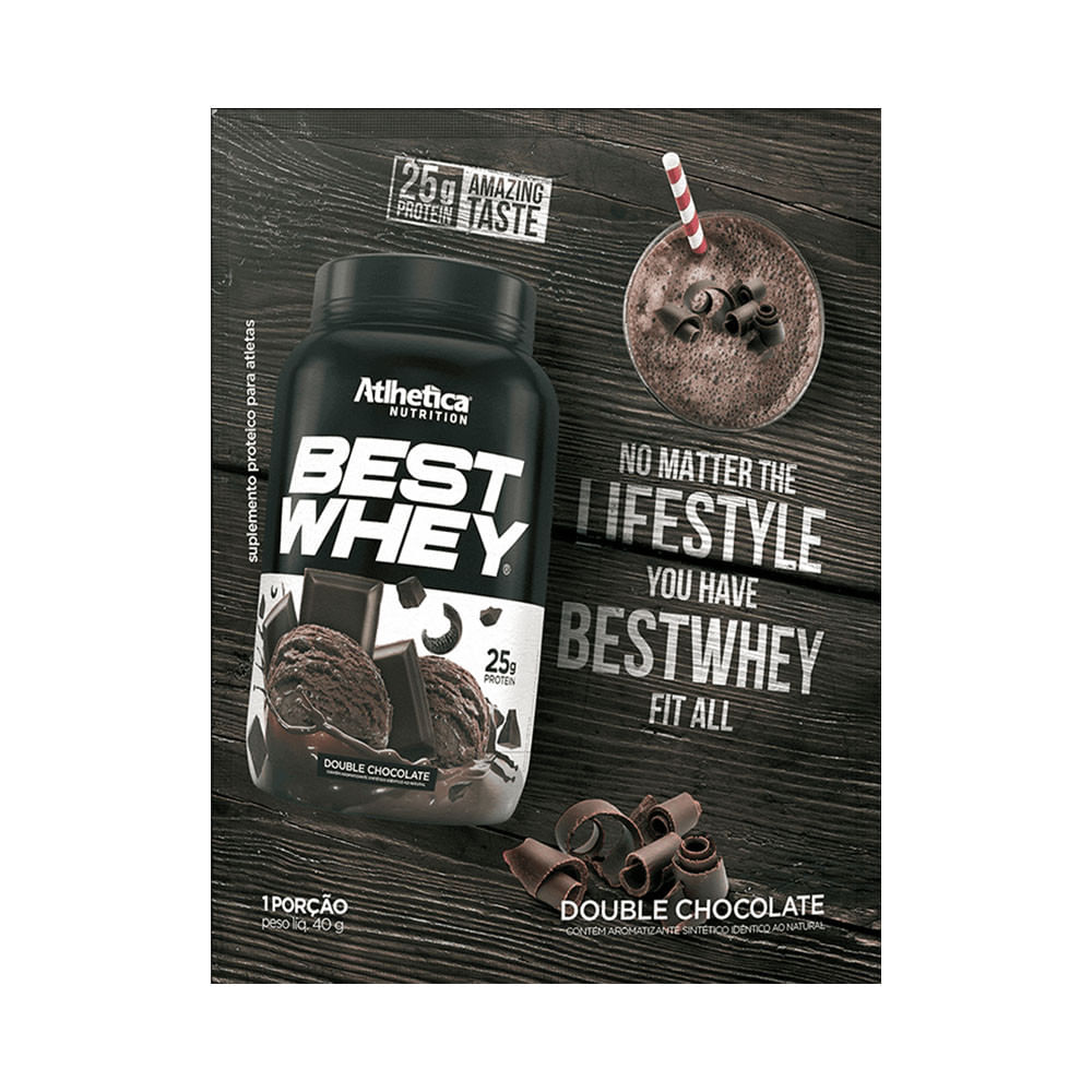 Best Whey Protein Double Chocolate 40g Atlhetica Nutrition
