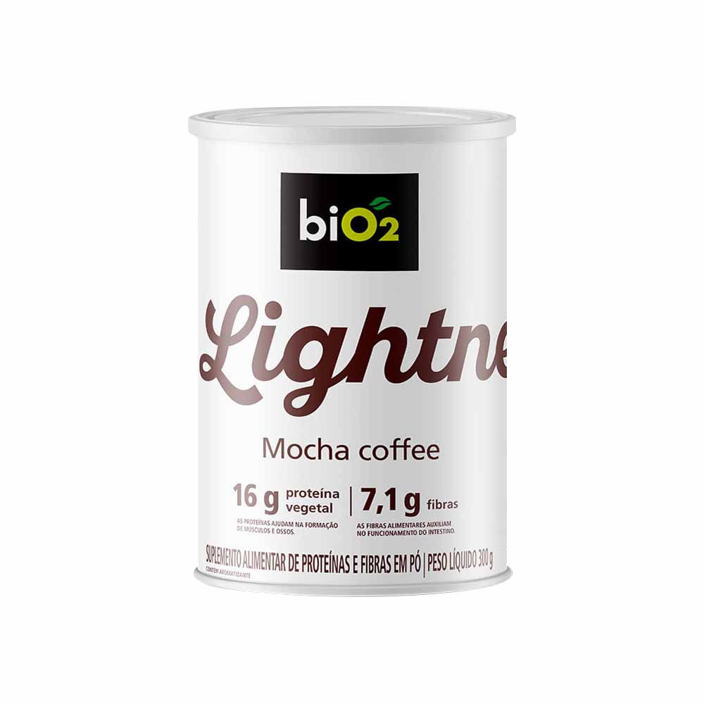 Lightness Suplemento Vegetal Proteínas e Fibras Sabor Mocha Coffee 300g Bio2