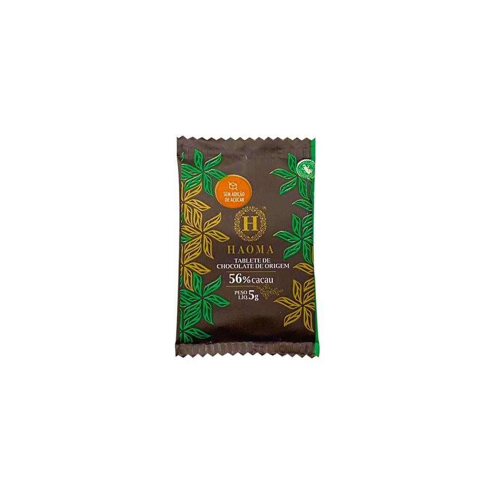 Tabletes de Chocolate de Origem 56% Cacau 5g Haoma