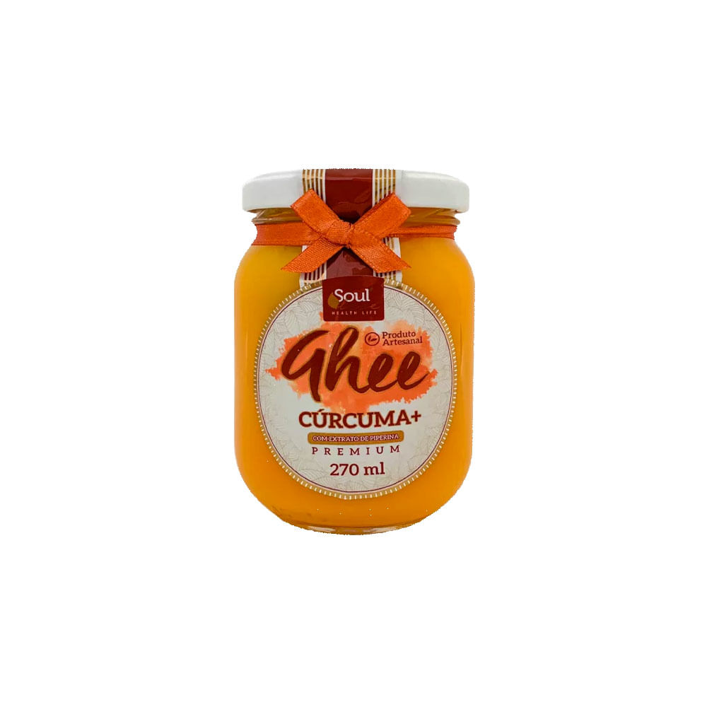 Manteiga Ghee de Nata com Cúrcuma e Extrato de Piperina Premium 270ml Fazenda Soul Leve