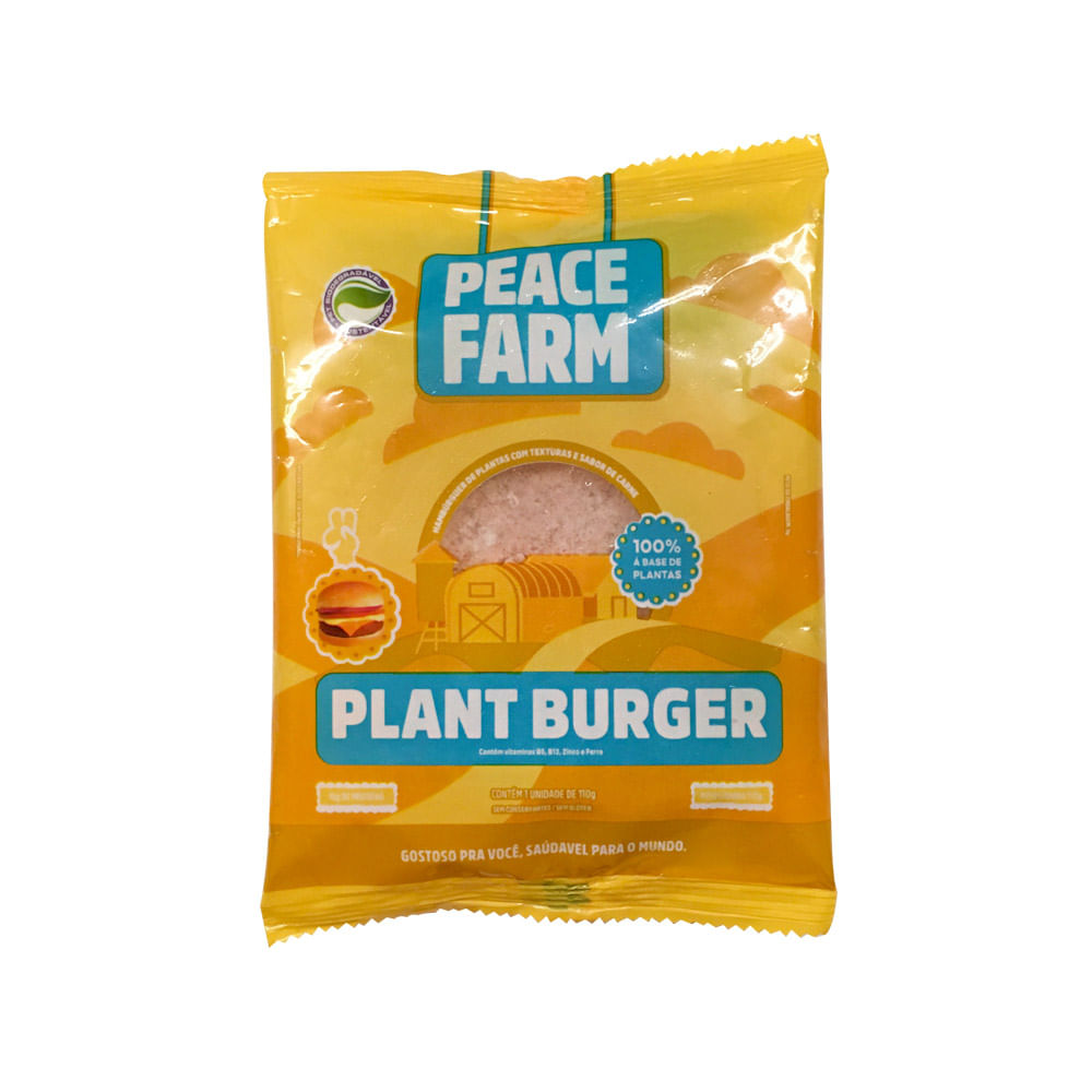 Hambúrguer Plant Burguer Carne 110g Peace Farm