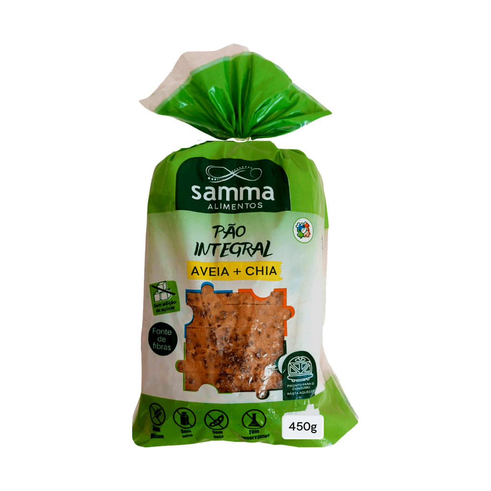Pão de Forma Sem Glúten 450g Samma Alimentos - Empório Quatro Estrelas