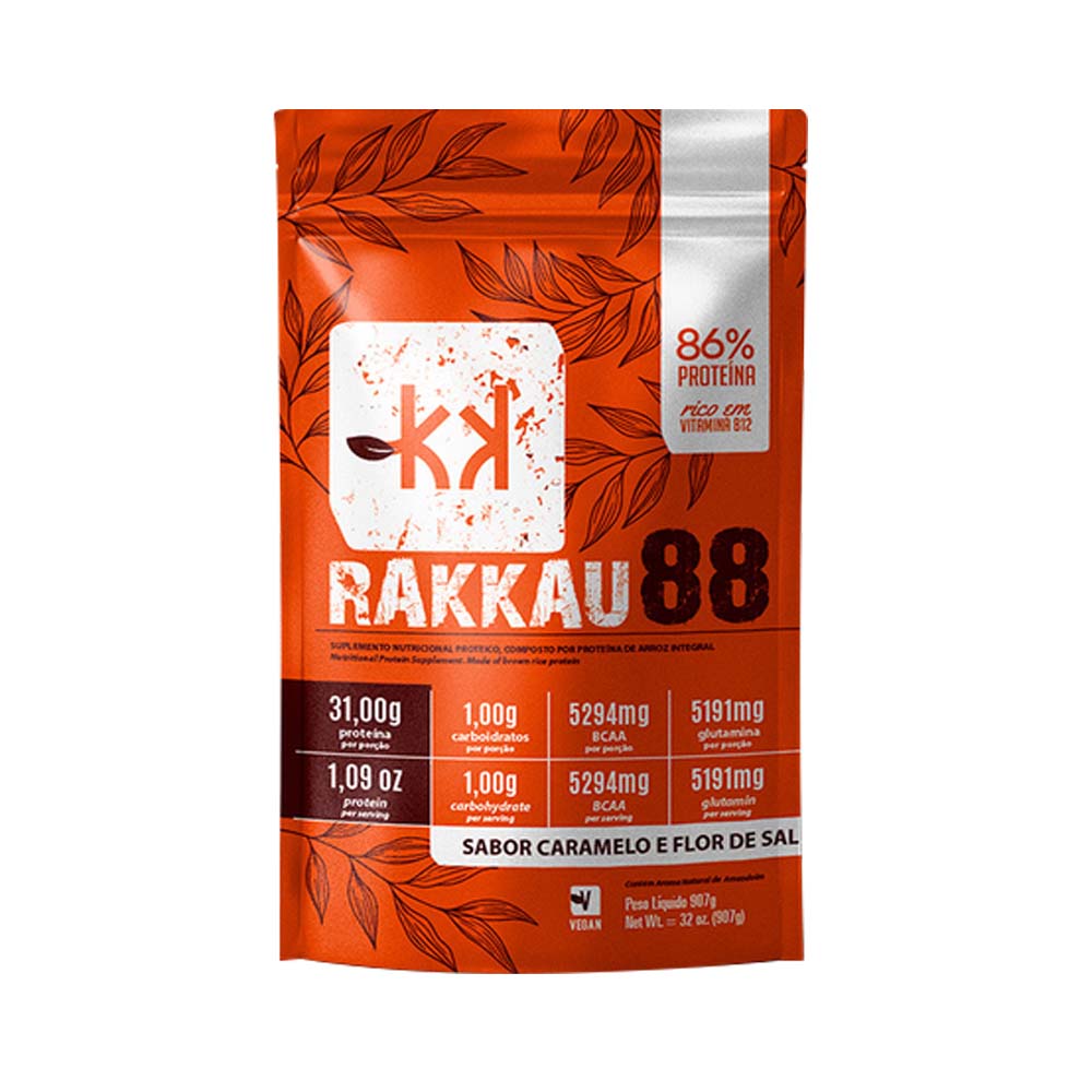 Rice Protein 88 Sabor Caramelo e Flor de Sal 907g Rakkau