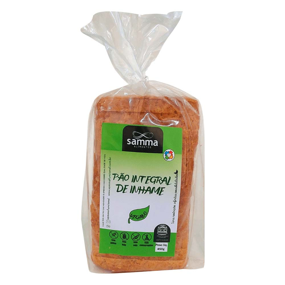 Pão Integral de Inhame Sem Glúten Vegano