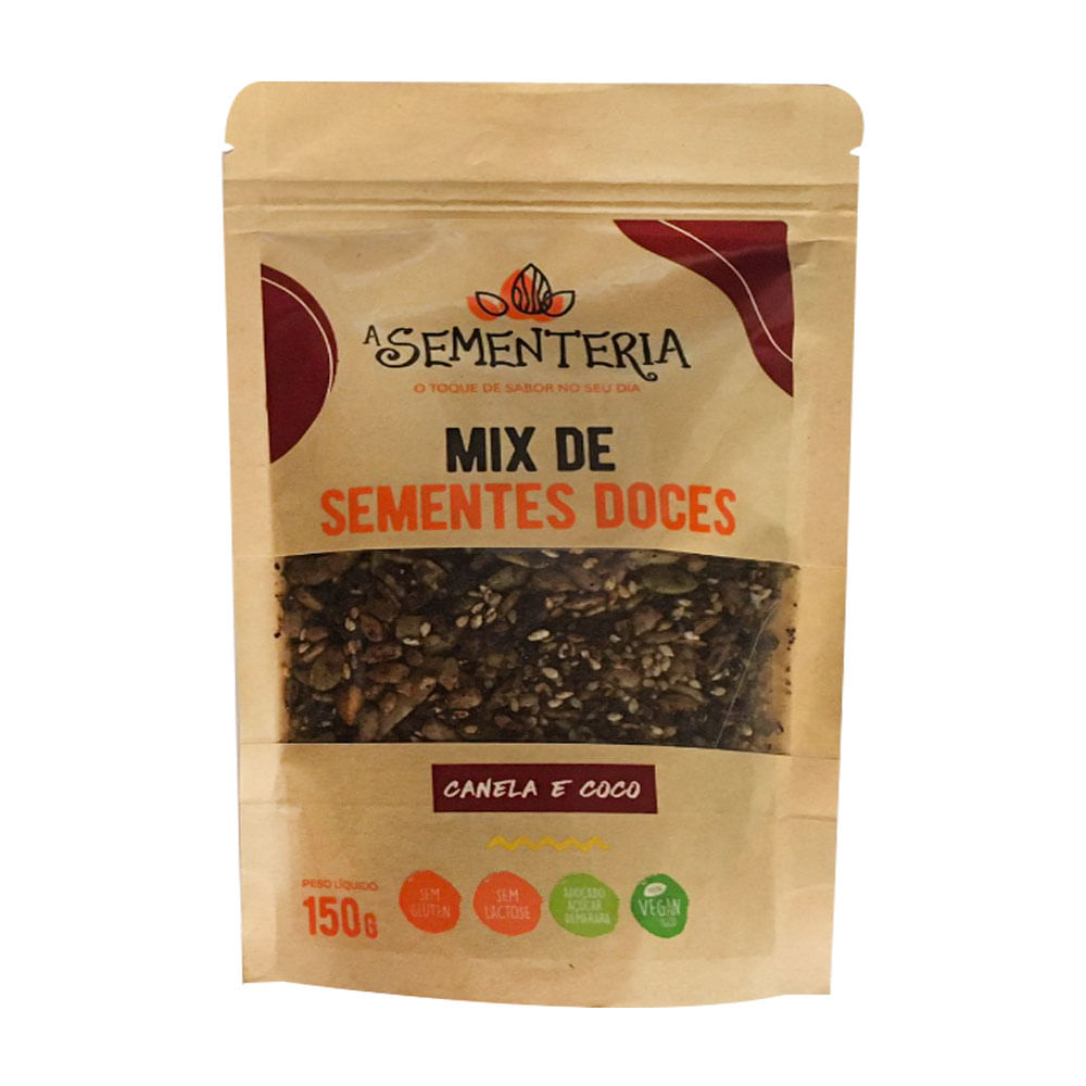 Mix de Sementes Doces Canela e Coco 150g A Sementeria