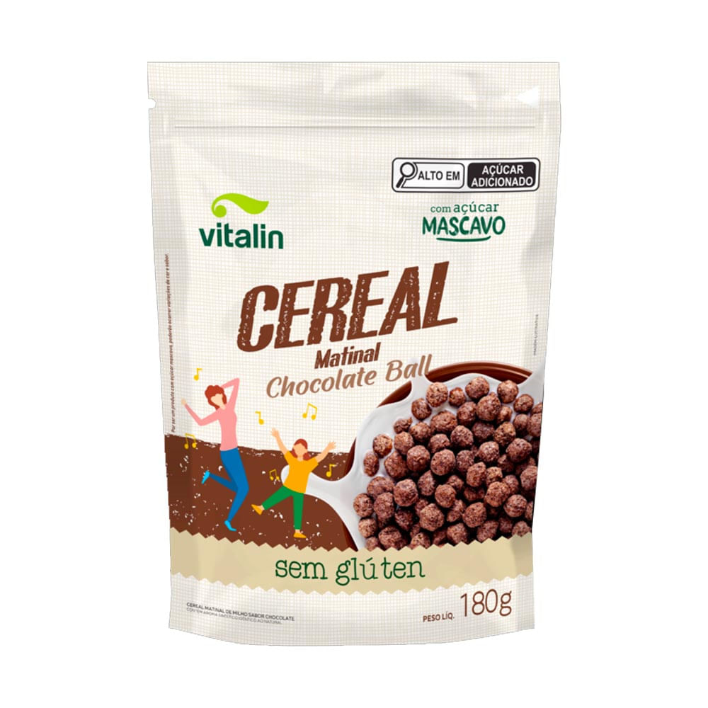 Cereal Matinal Sem Glúten Chocolate Ball 180g Vitalin