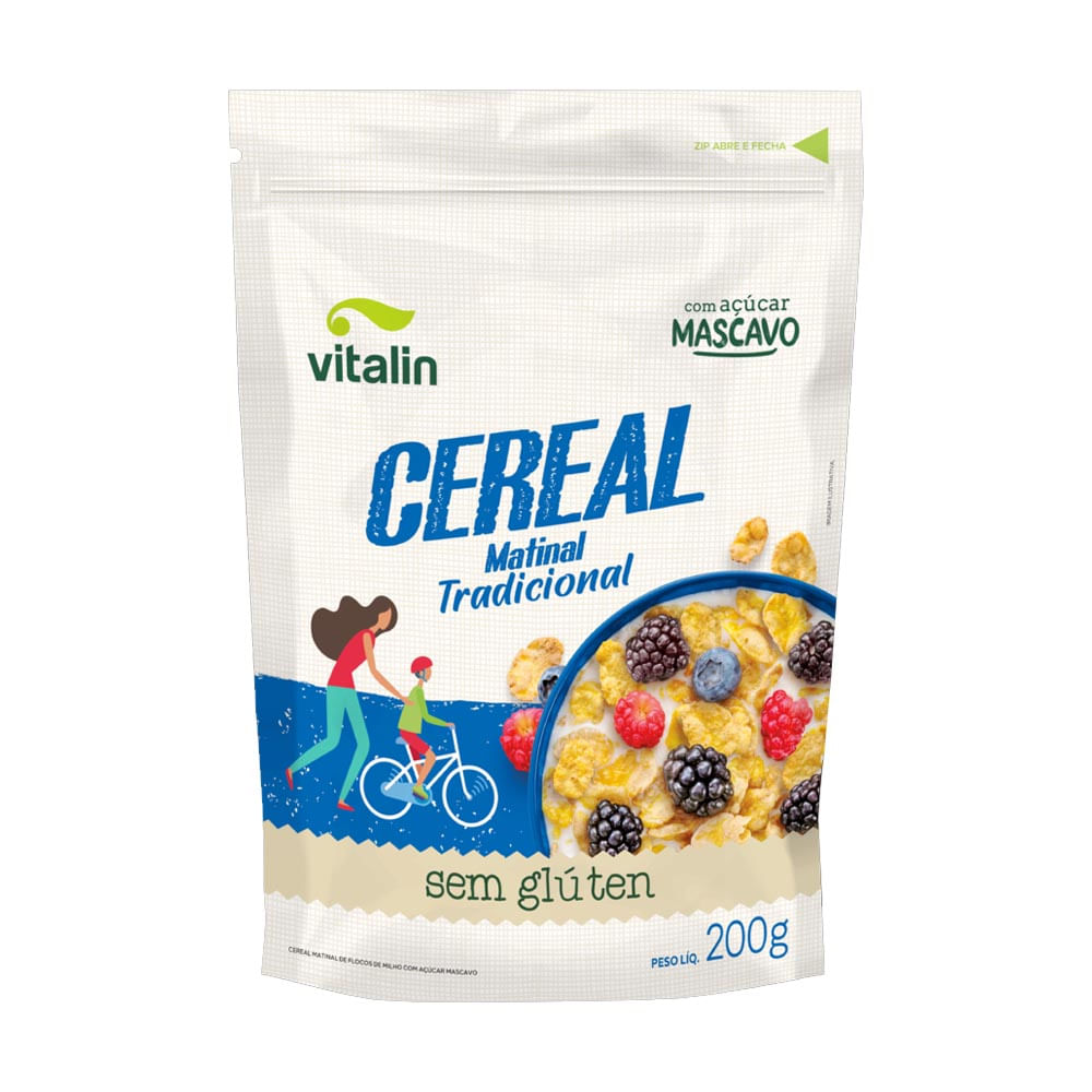 Cereal Matinal Sem Glúten Tradicional 200g Vitalin