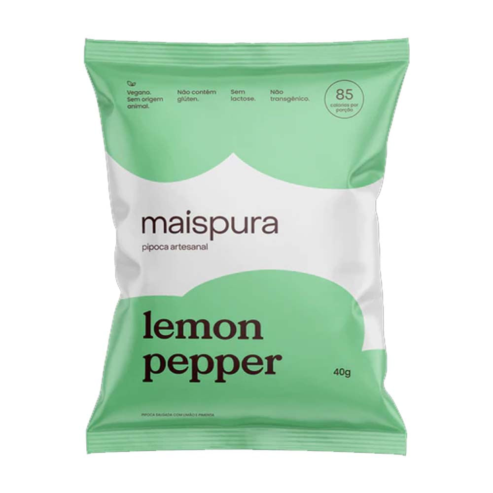 Pipoca Artesanal Lemon Pepper 40g Mais Pura