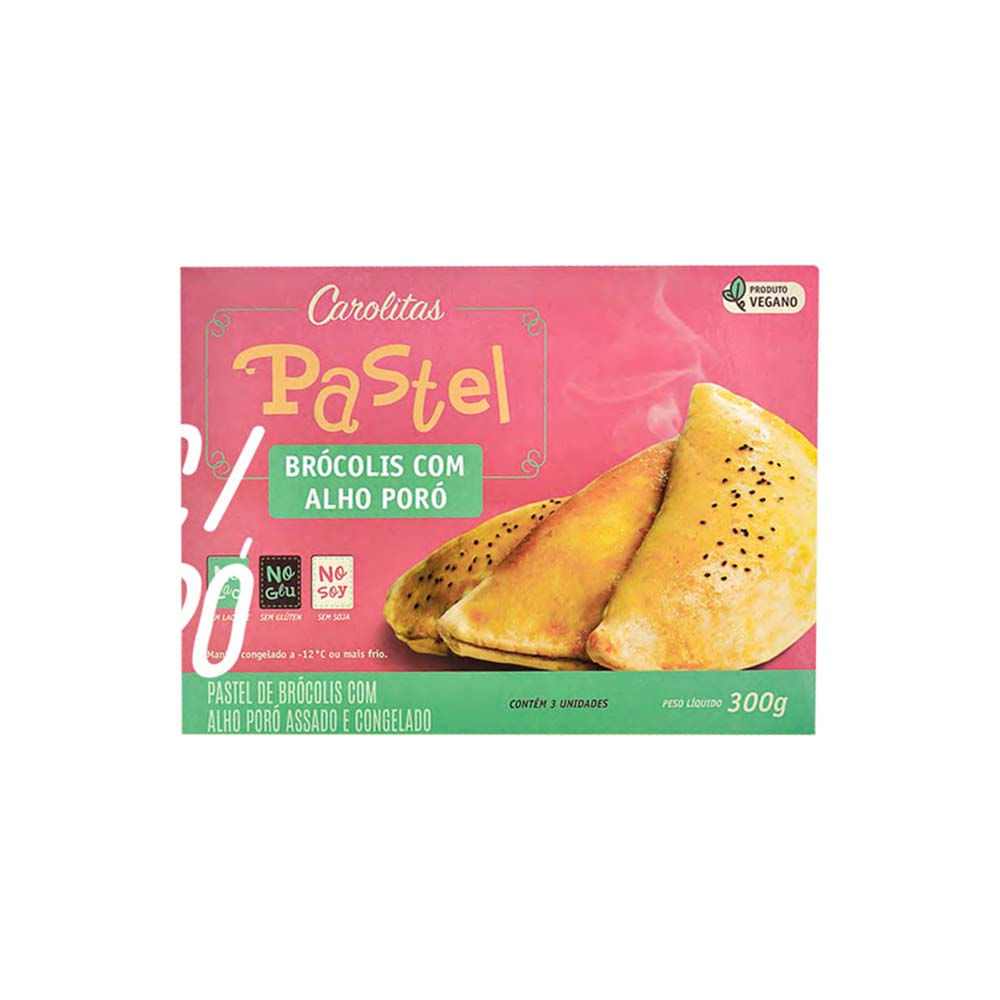 Pastel Vegano de Brócolis com Alho Poró Sem Glúten e Lactose 300g Carolitas
