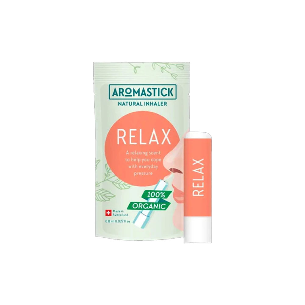 Aromastick Relax Inalador Nasal Orgânico e Natural Relaxante 0,8ml