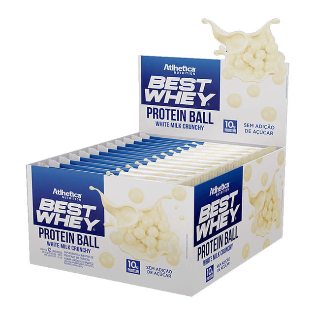 Best Whey Protein Ball White Milk Crunchy 50g Atlhetica Nutrition