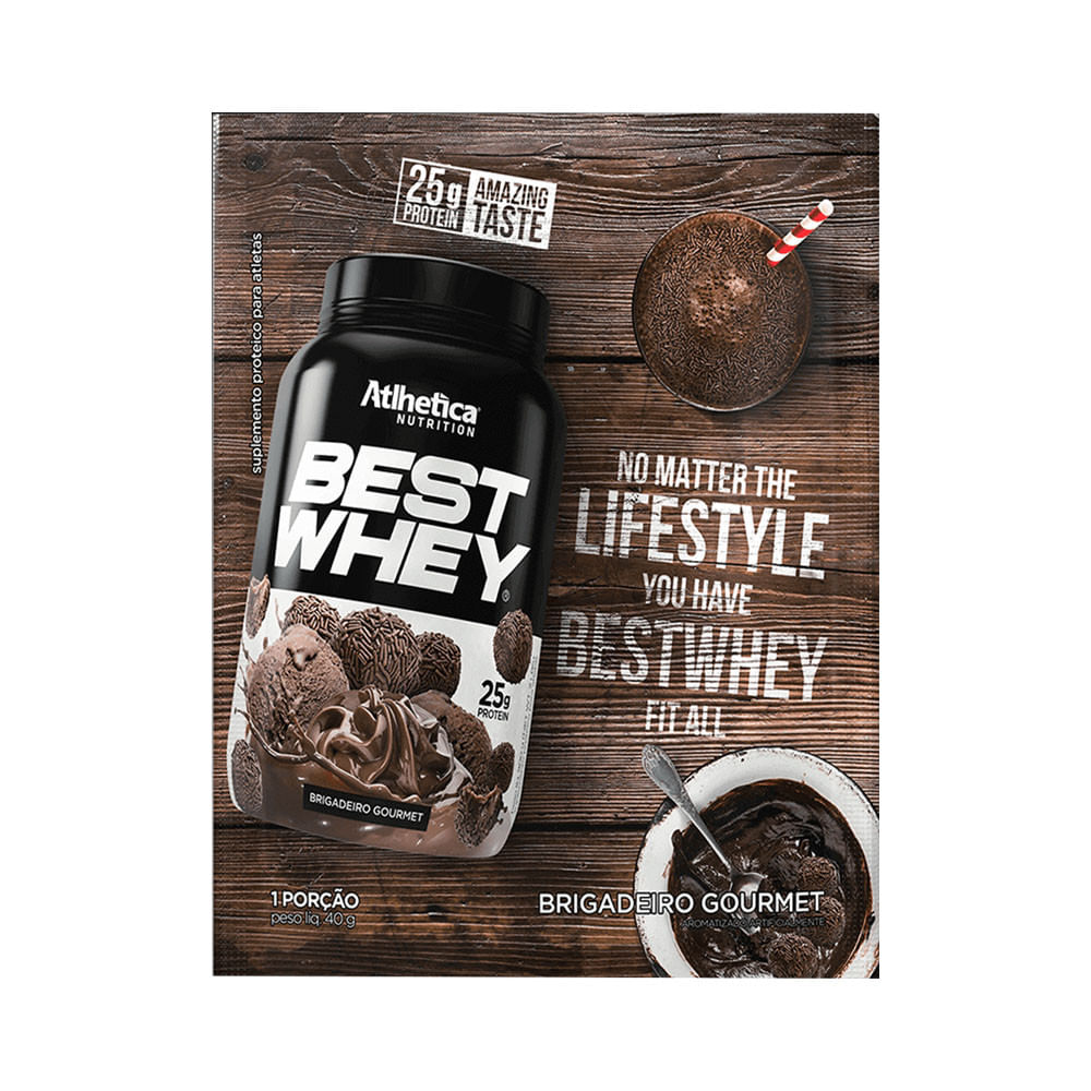 Best Whey Protein Brigadeiro Gourmet 40g Atlhetica Nutrition