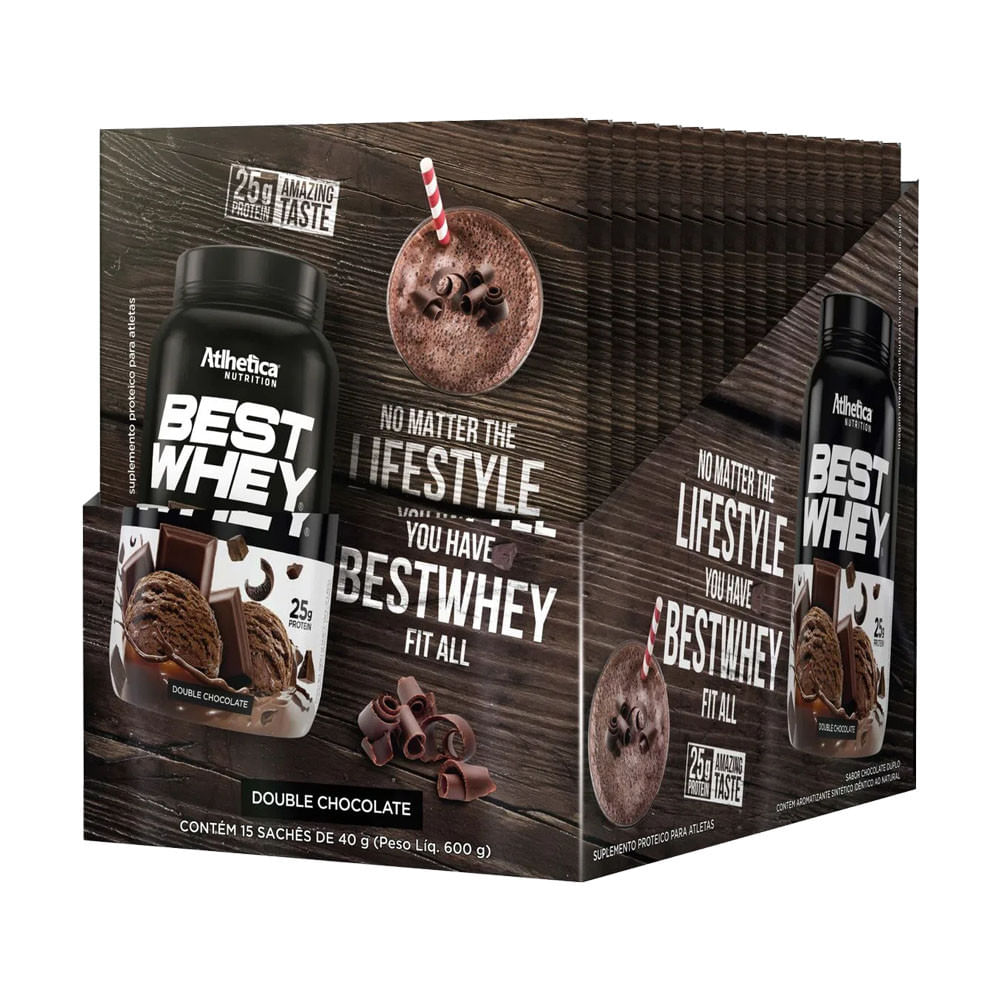 Best Whey Protein Double Chocolate 40g Atlhetica Nutrition