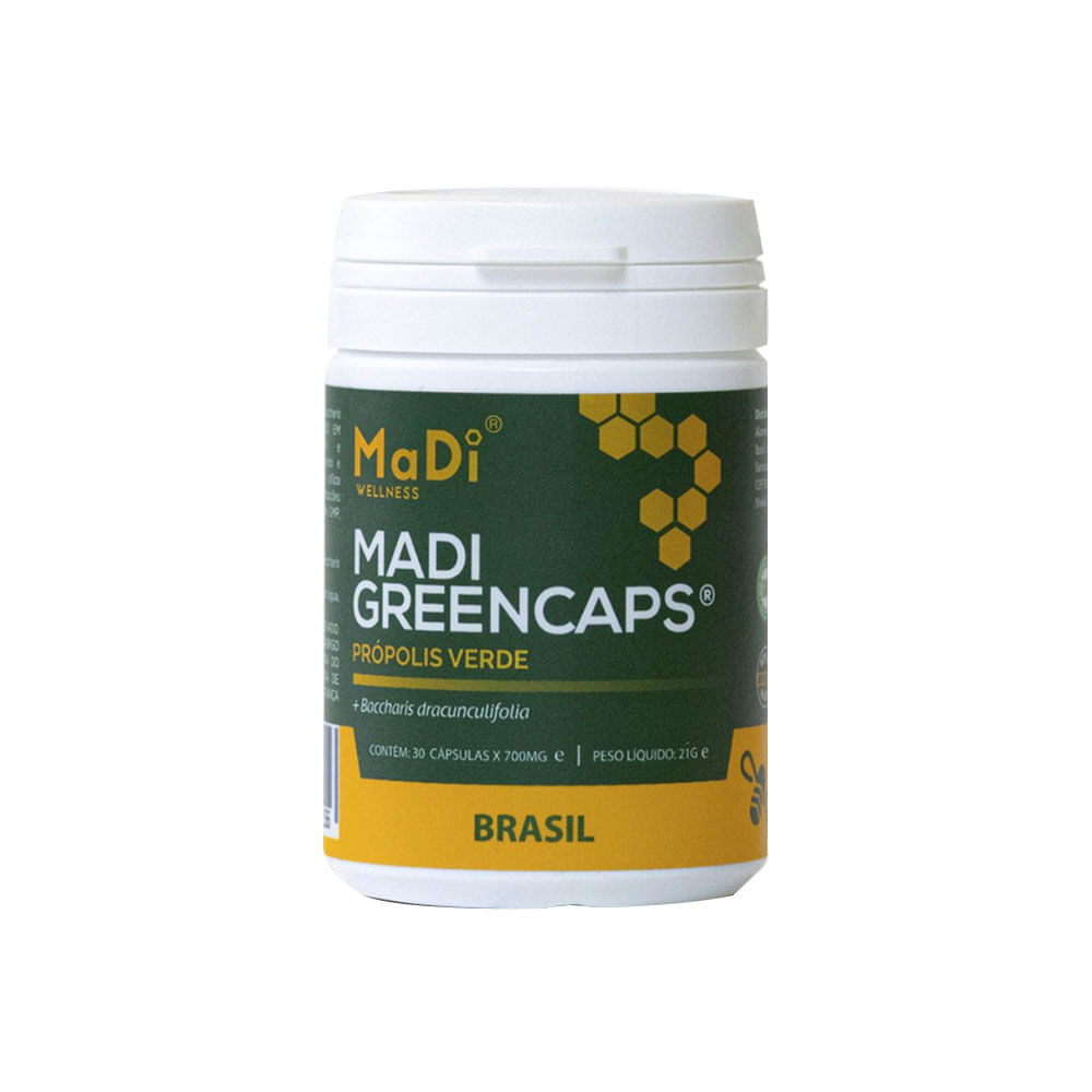Extrato de Própolis Verde MaDi GreenCaps 30 Cápsulas Madi Wellness
