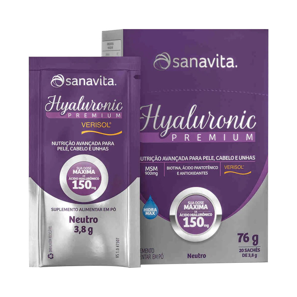 Hyaluronic Premium Neutro Sachês de 3,8g Display 20un Sanavita