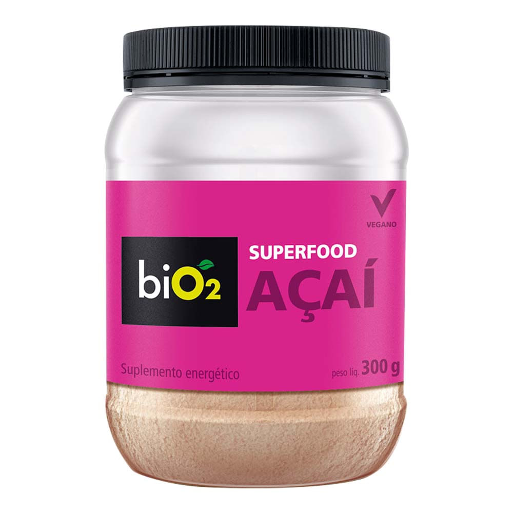 Suplemento Energético Pré-treino Vegano Superfood Açaí 300g biO2