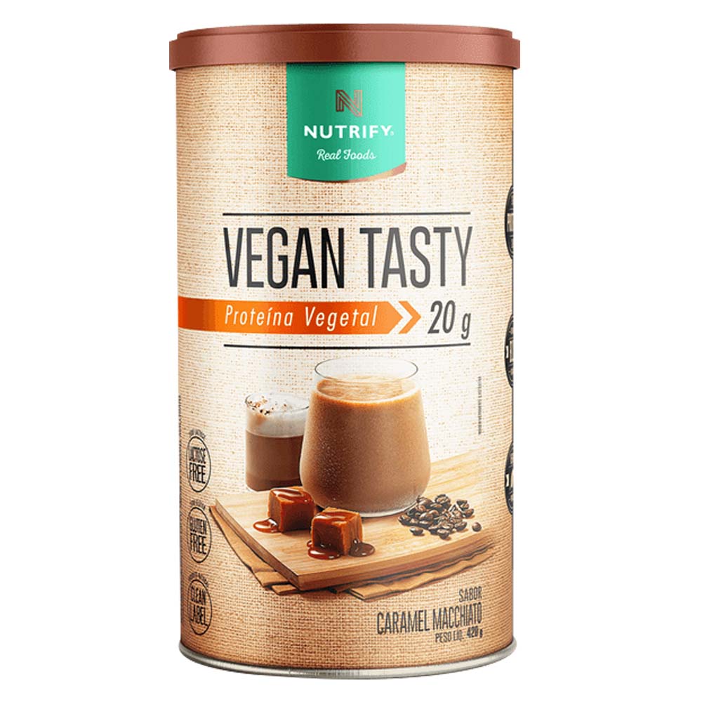 Vegan Tasty Proteína Vegetal Sabor Caramel Macchiato 420g Nutrify