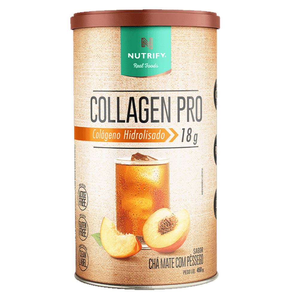 Collagen Pro Chá Mate com Pessêgo 450g Nutrify