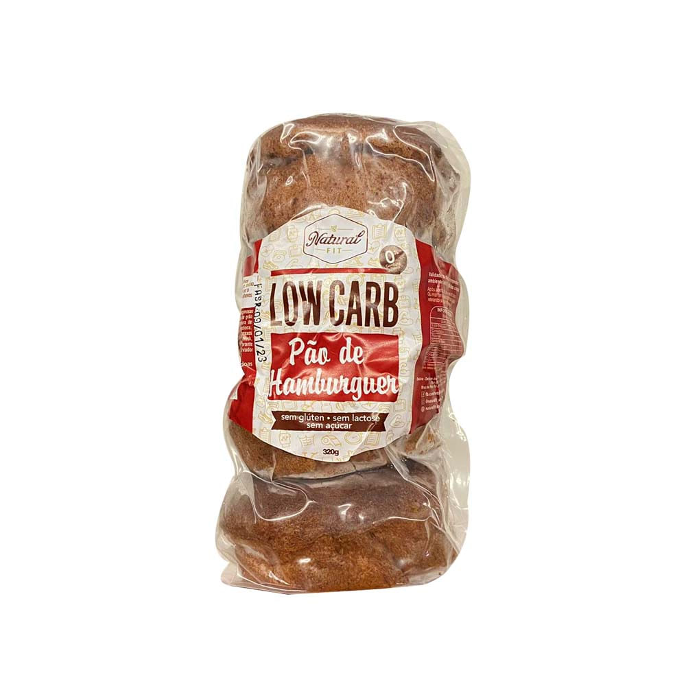 Pão de Hambúrguer Low Carb Sem Glúten e Lactose 320g Natural Fit