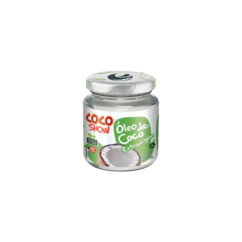 Coco Show - Óleo de Coco Extra Virgem 200ml - emporioquatroestrelas