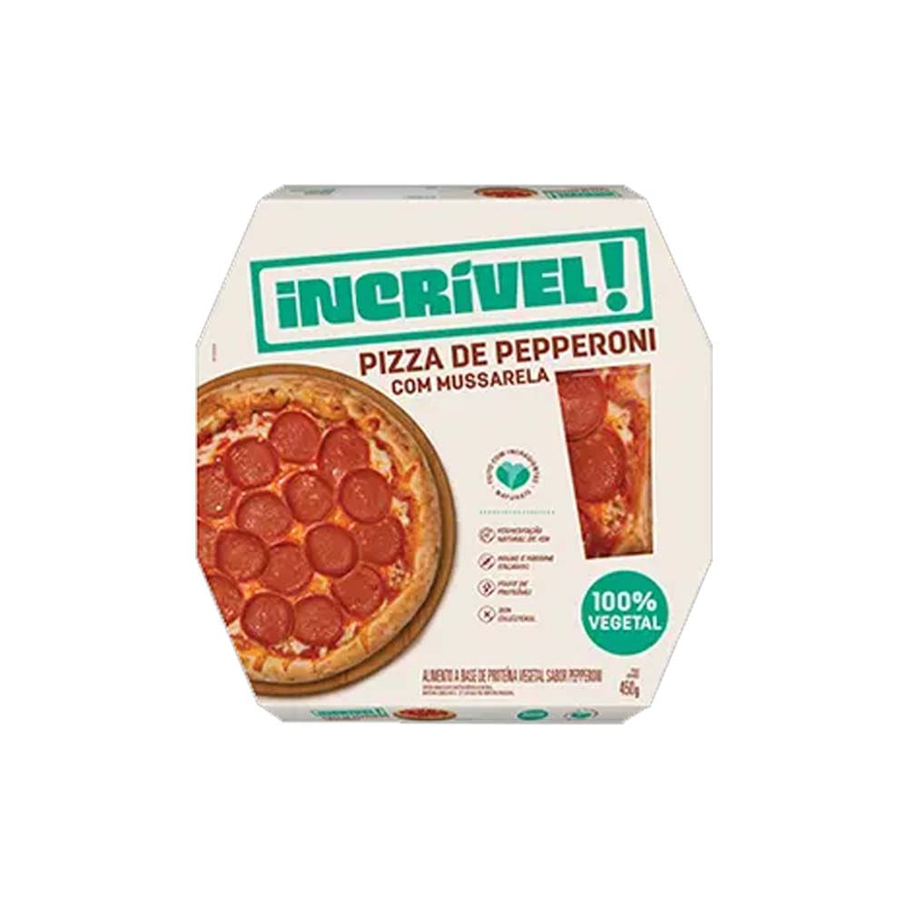 Pizza Vegana Pepperoni com Mussarela 450g Incrível