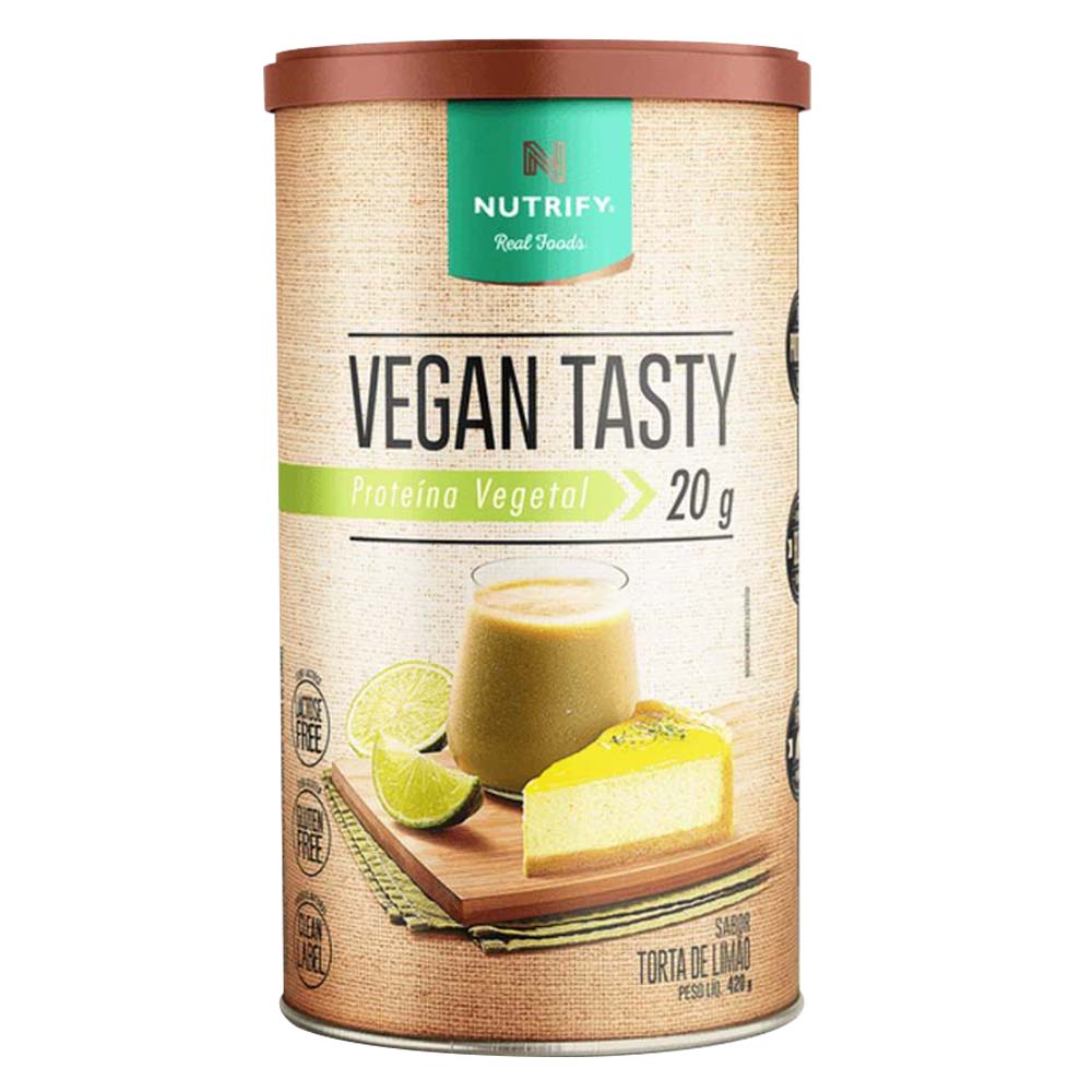 Vegan Tasty Proteína Vegetal Sabor Torta de Limão 420g Nutrify