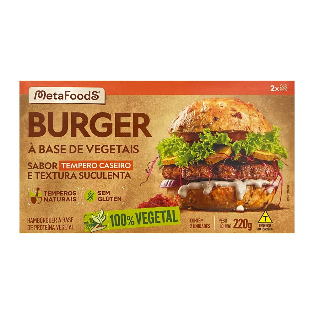 Burger de Carne Vegetal com Tempero Caseiro 220g MetaFoods