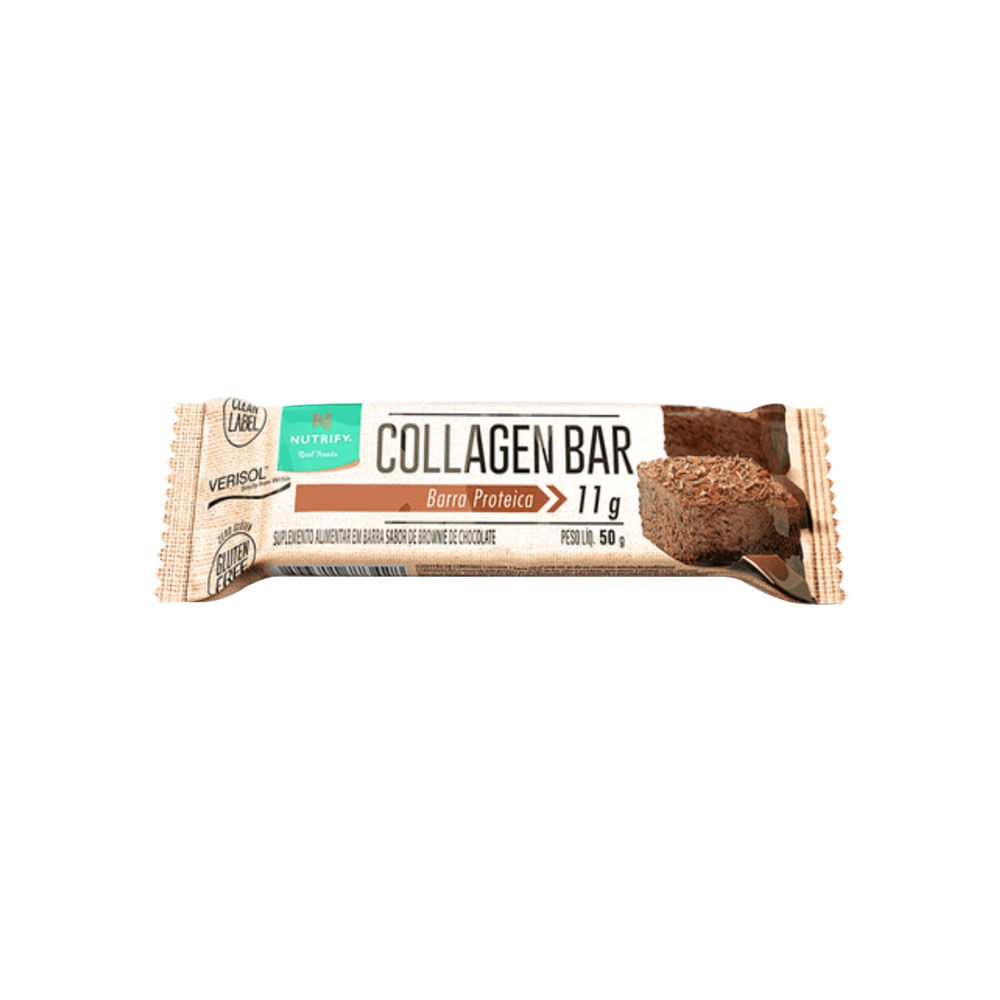 Barra Proteica Collagen Bar Brownie Chocolate 50g Nutrify