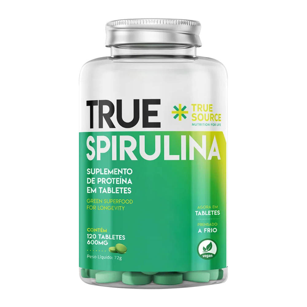 True Spirulina 120 Tabletes 600mg True Source