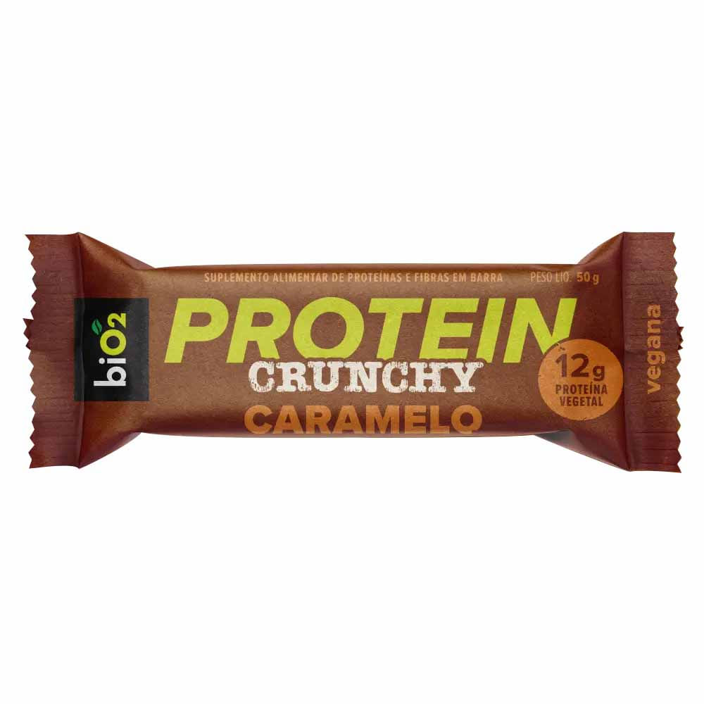Barra de Proteína Protein Crunchy Bar Caramelo 50g Bio2