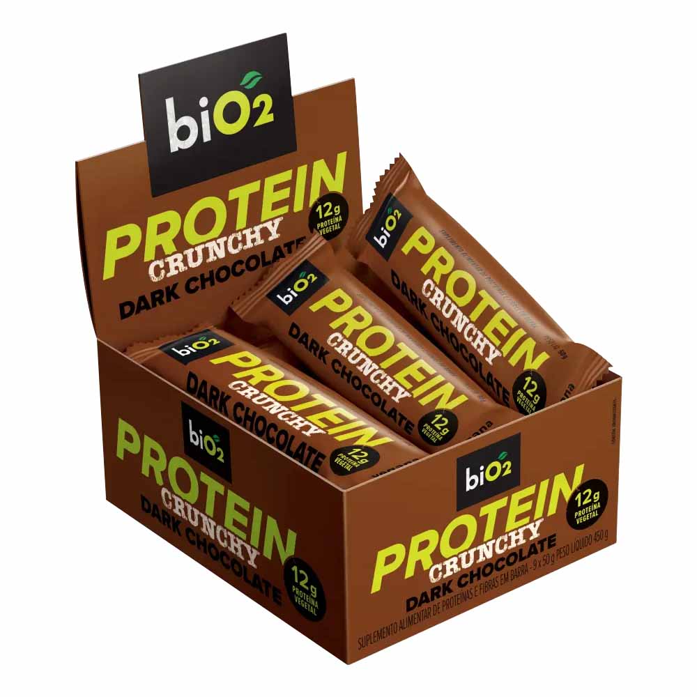 Barra de Proteína Protein Crunchy Bar Dark Chocolate 50g Bio2