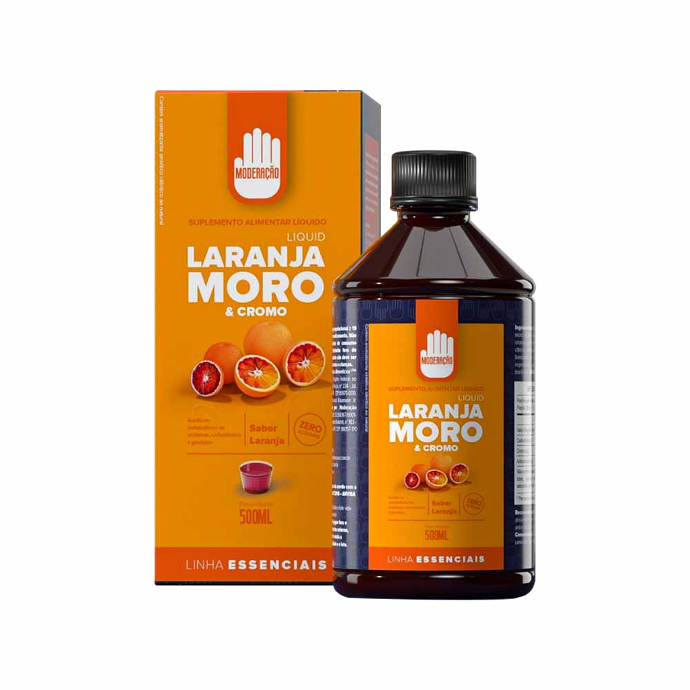 Laranja Moro e Cromo Líquido 500ml Moderação