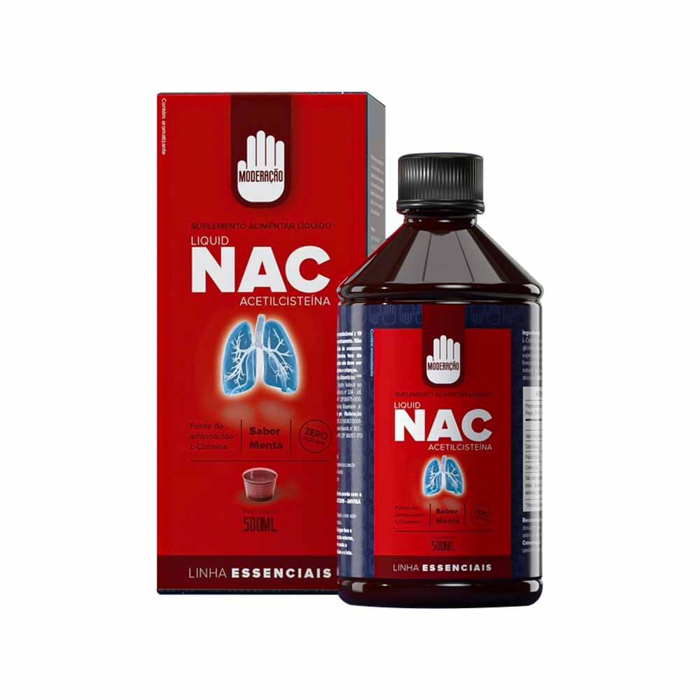 NAC Acetilcisteína Líquido 500ml Moderação