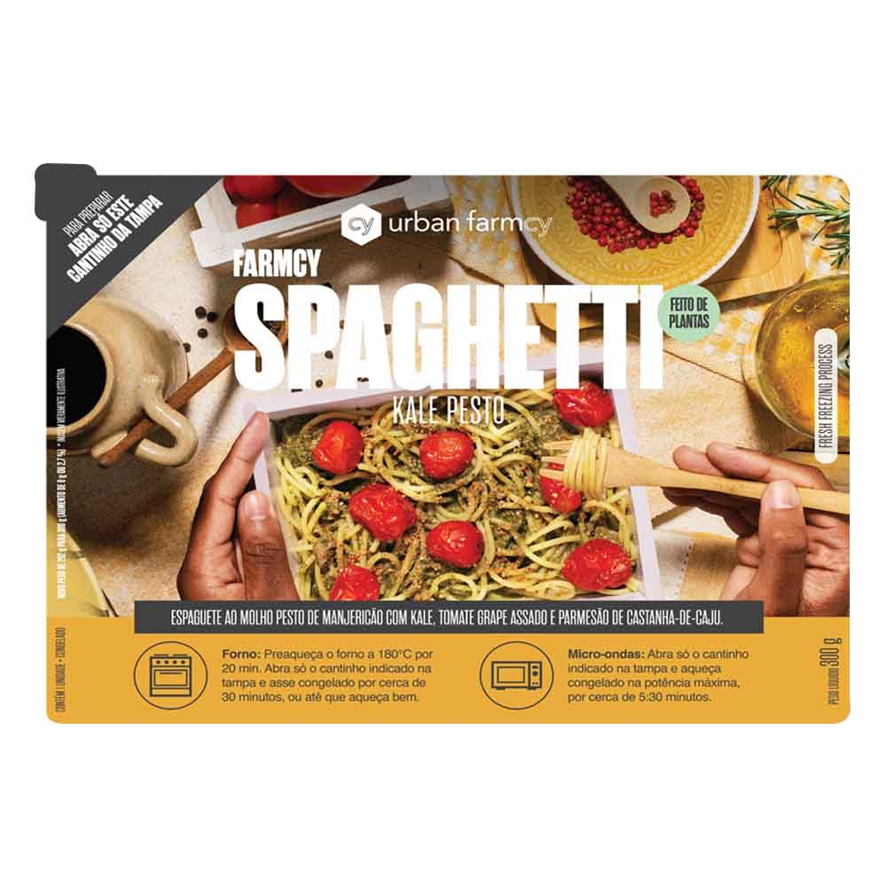 Marmita Vegana Spaghetti Kale Pesto 300g Urban Farmcy