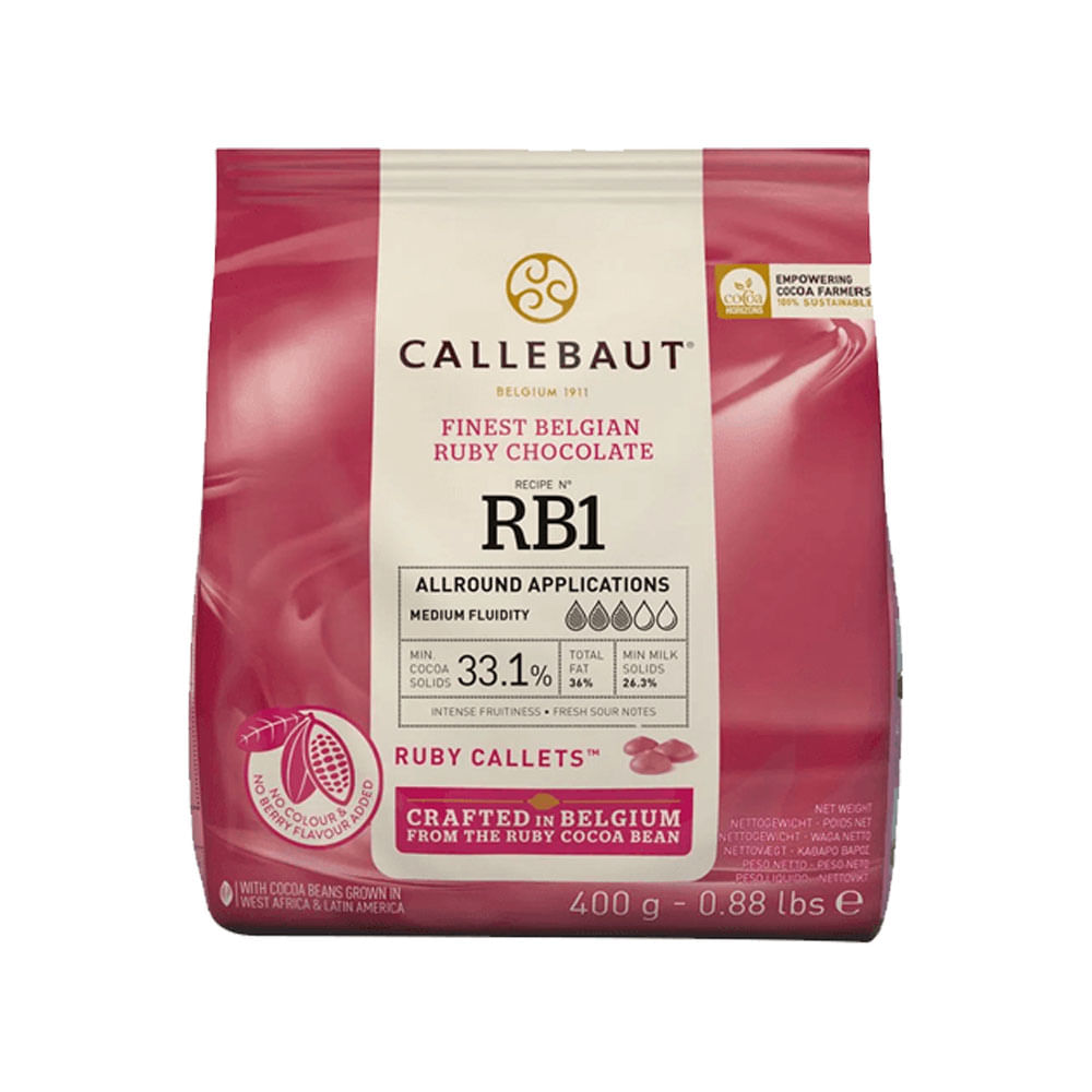 Moedas de Chocolate Ruby RB1 400g Barry Callebaut