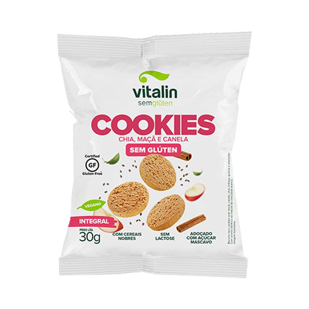 Cookies Chia com Maçã e Canela 30g Vitalin