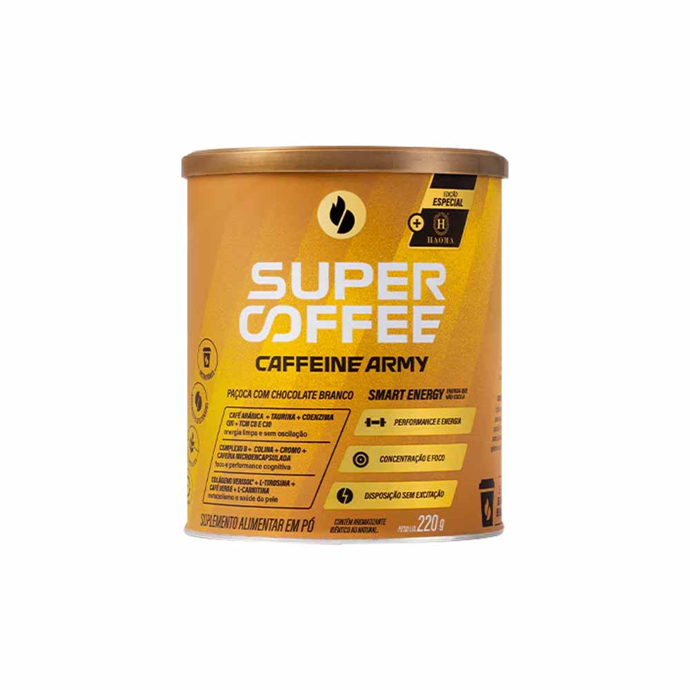 SuperCoffee Paçoca com Chocolate Branco 220g Caffeine Army