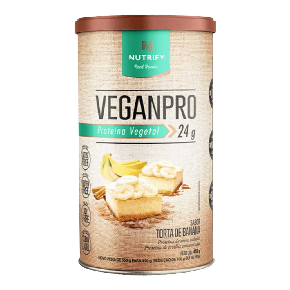 Veganpro Proteína Vegetal Sabor Torta de Banana 450g Nutrify